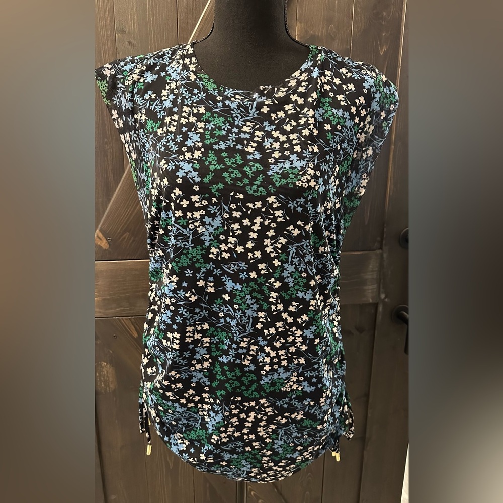 Nine West Floral Print Fully Lined Sleeveless Top - Size XL